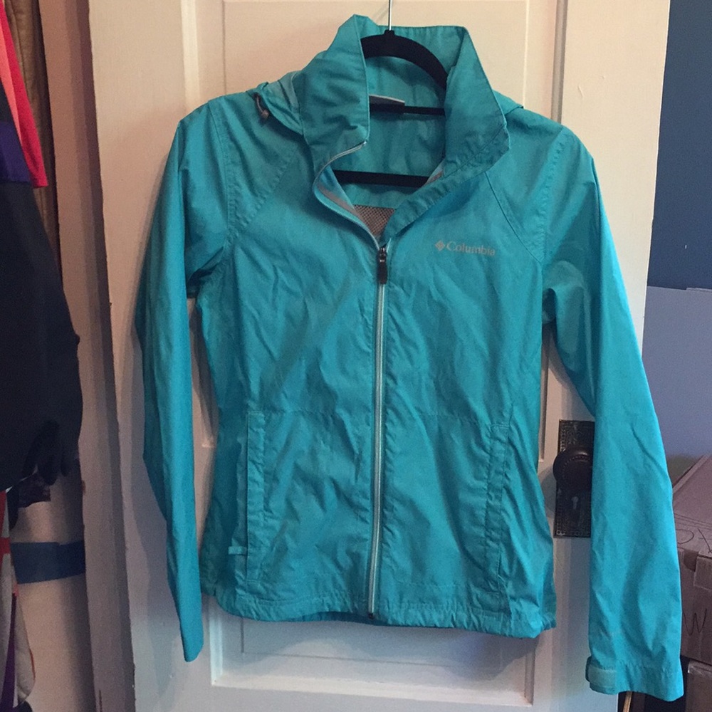 Columbia rain shell. Outerwear. Size XS. Teal